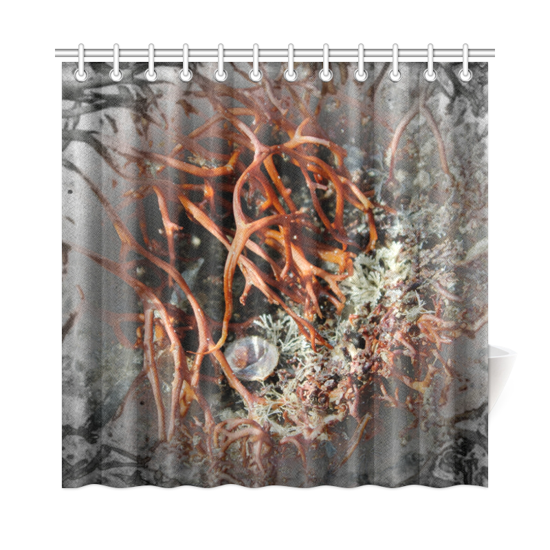 Sea weed Gothic by Martina Webster Shower Curtain 72"x72"