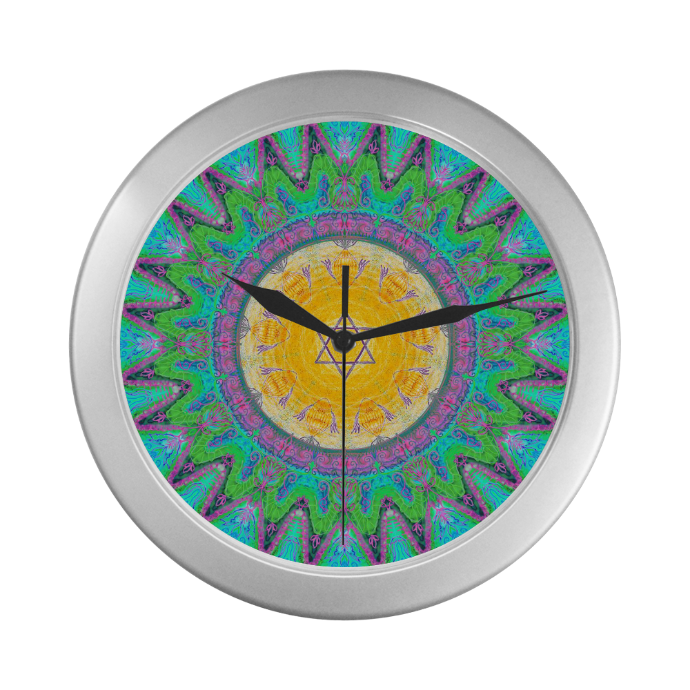 chuppah 7 Silver Color Wall Clock