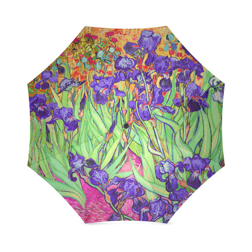 Van Gogh Purple Irises at St. Remy Foldable Umbrella (Model U01)