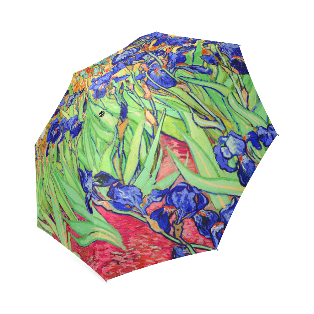 Van Gogh Blue Irises at St. Remy Foldable Umbrella (Model U01)