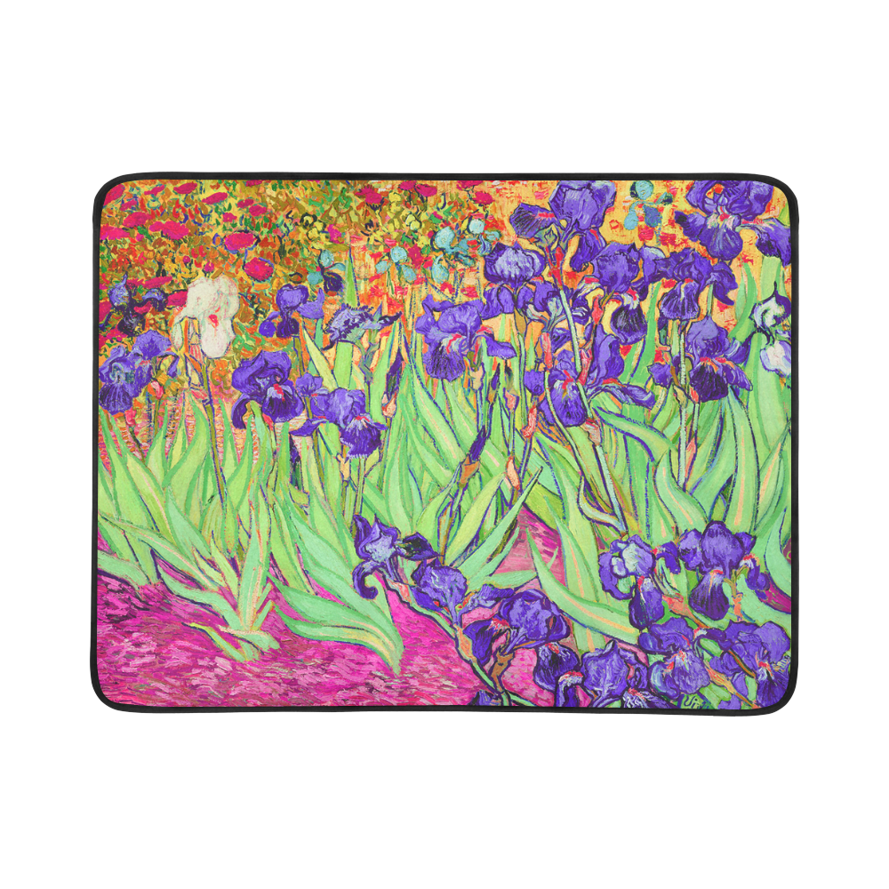 Van Gogh Purple Irises at St. Remy Beach Mat 78"x 60"