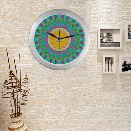 chuppah 7 Silver Color Wall Clock