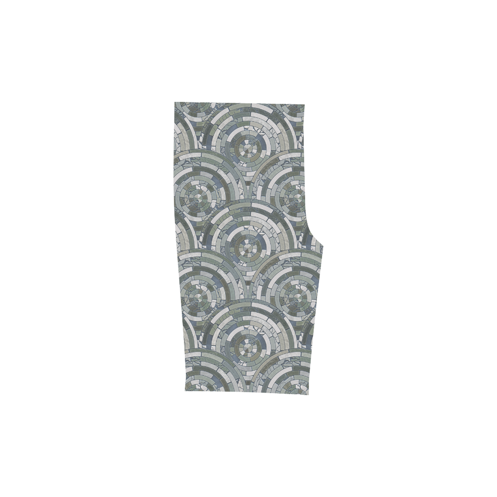 Stones Round Mosaic Pattern - grey Men's Swim Trunk (Model L21)