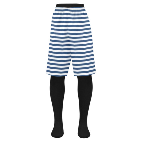 Blue and White Nautical Stripes Men's Swim Trunk (Model L21)
