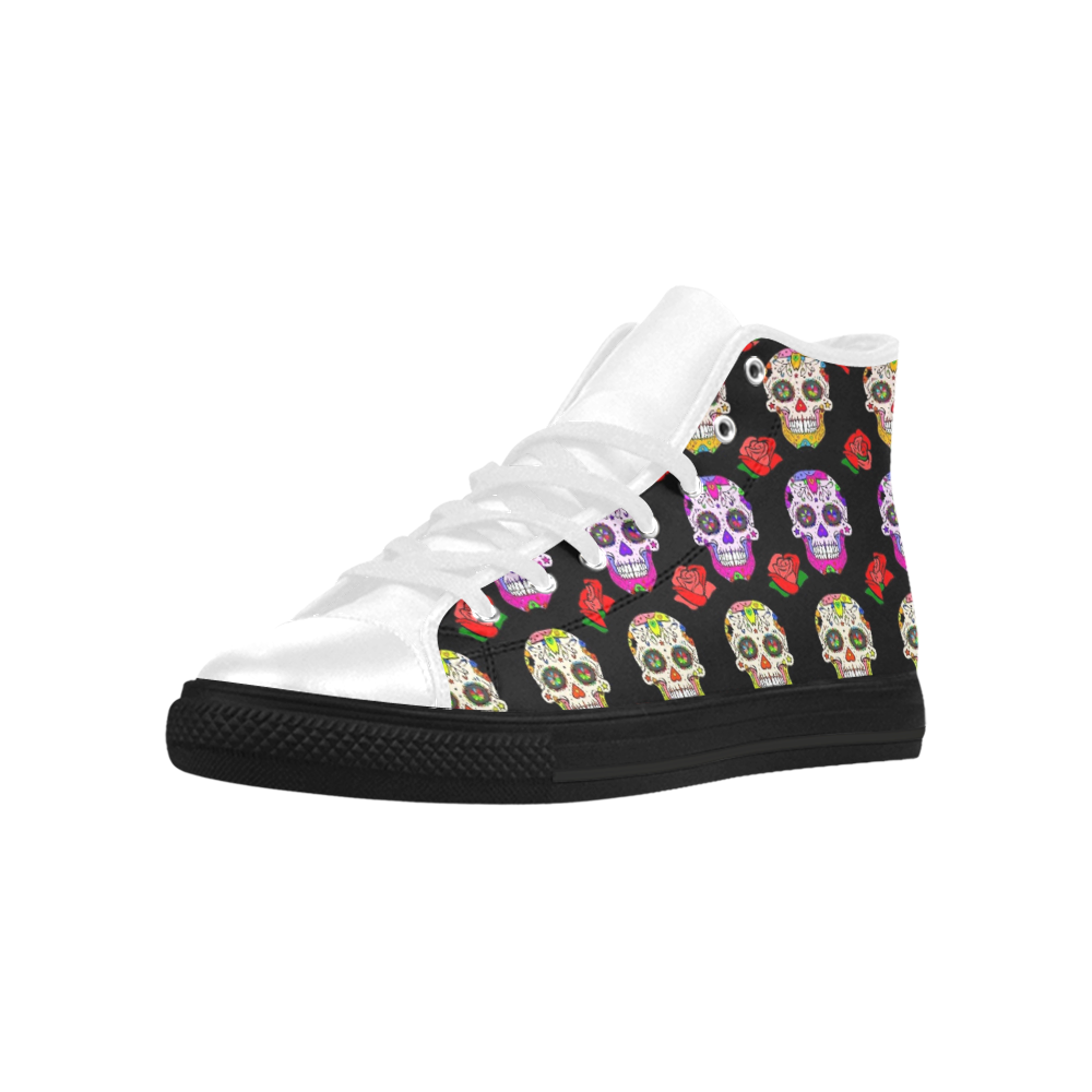 Skulls by Popart Lover Aquila High Top Microfiber Leather Men's Shoes/Large Size (Model 032)