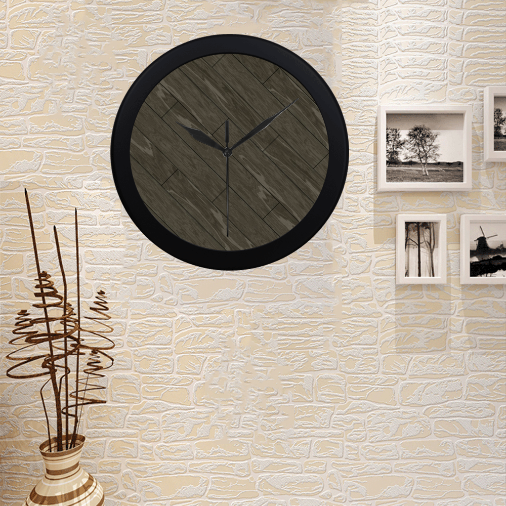 wooden floor 7 Circular Plastic Wall clock