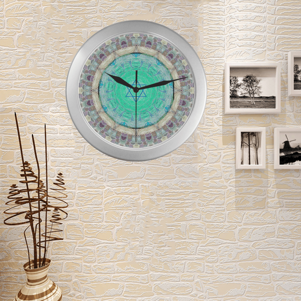 Jerusalem 3 Silver Color Wall Clock