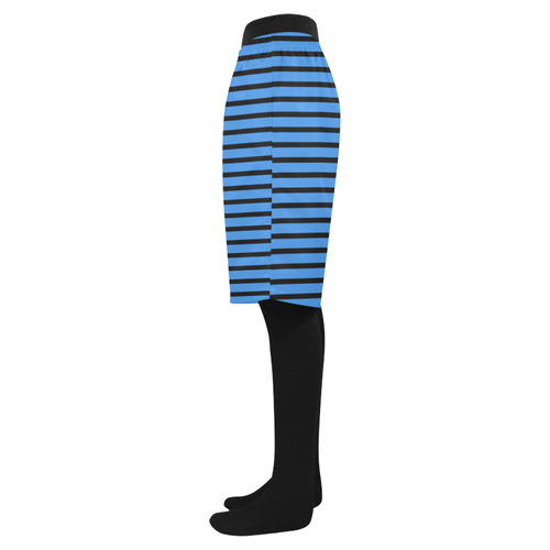 Narrow Black Flat Stripes Pattern Men's Swim Trunk (Model L21)