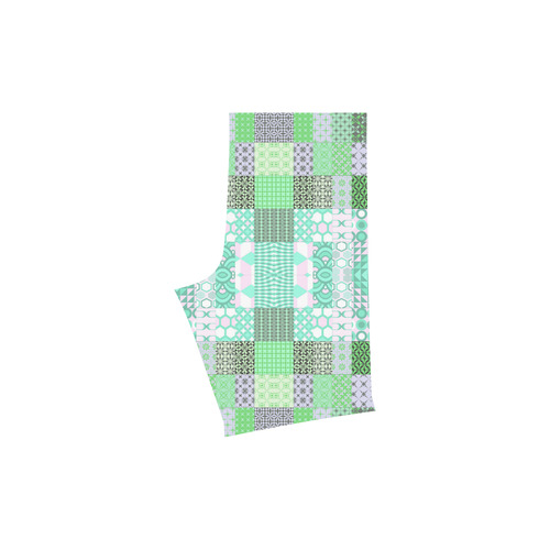 Shapes Pattern Mix - Green Cyan Men's Swim Trunk (Model L21)