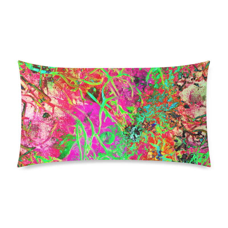 Sea weed in Neon by Martina Webster Custom Rectangle Pillow Case 20"x36" (one side)