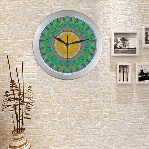 chuppah 9 Silver Color Wall Clock