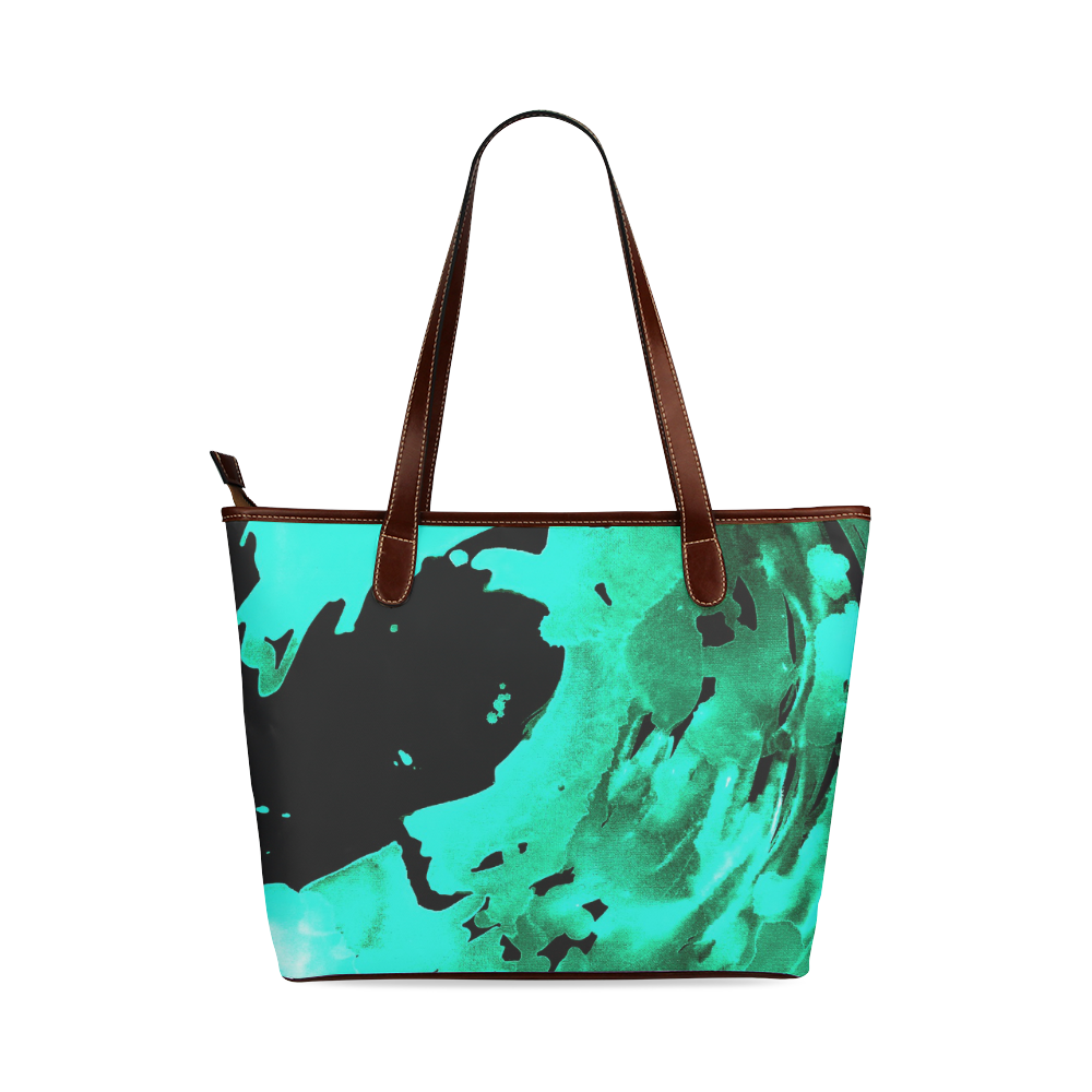 save the water watercolor revised aqua cool Shoulder Tote Bag (Model 1646)