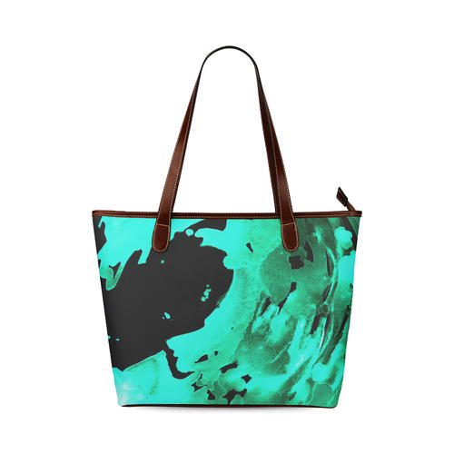 save the water watercolor revised aqua cool Shoulder Tote Bag (Model 1646)