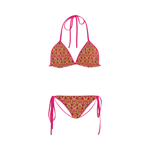 Pink Gold Pattern AsriTara Custom Bikini Swimsuit