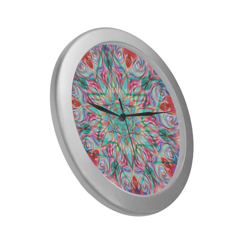 blessing 30x30 inches-6 Silver Color Wall Clock