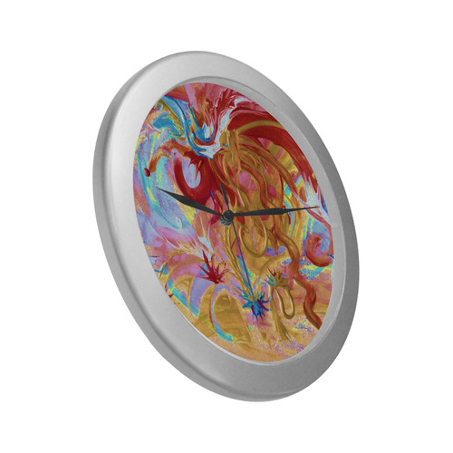 137 Silver Color Wall Clock