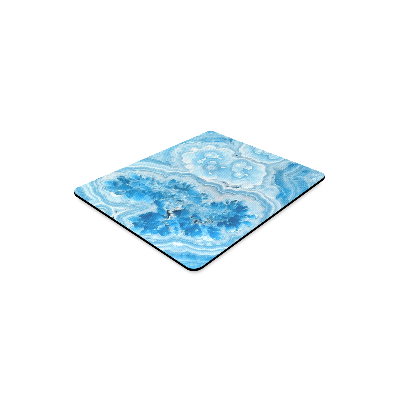 Blue Aqua Geode Nature Fine Art Rectangle Mousepad