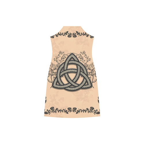 The celtic sign made of fibre V-Neck Open Fork Long Dress(Model D18)