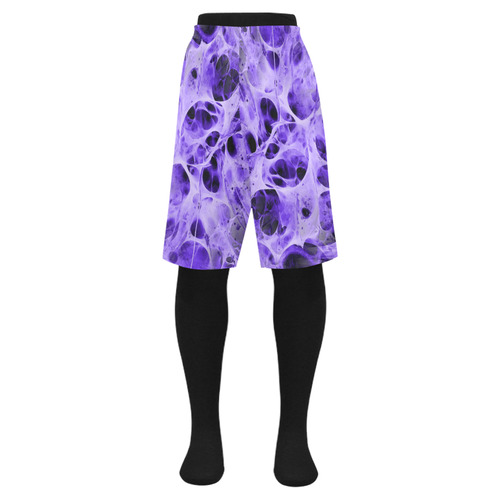 SPIDER WEB fractal - violet black Men's Swim Trunk (Model L21)