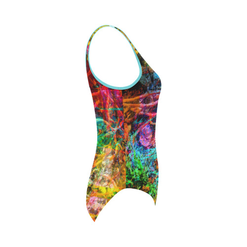 Sea Weed Color by Martina Webster Vest One Piece Swimsuit (Model S04)