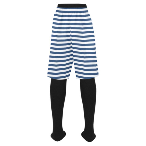 Blue and White Nautical Stripes Men's Swim Trunk (Model L21)