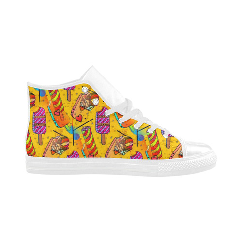 Ice Ice Summer by Popart Lover Aquila High Top Microfiber Leather Men's Shoes/Large Size (Model 032)