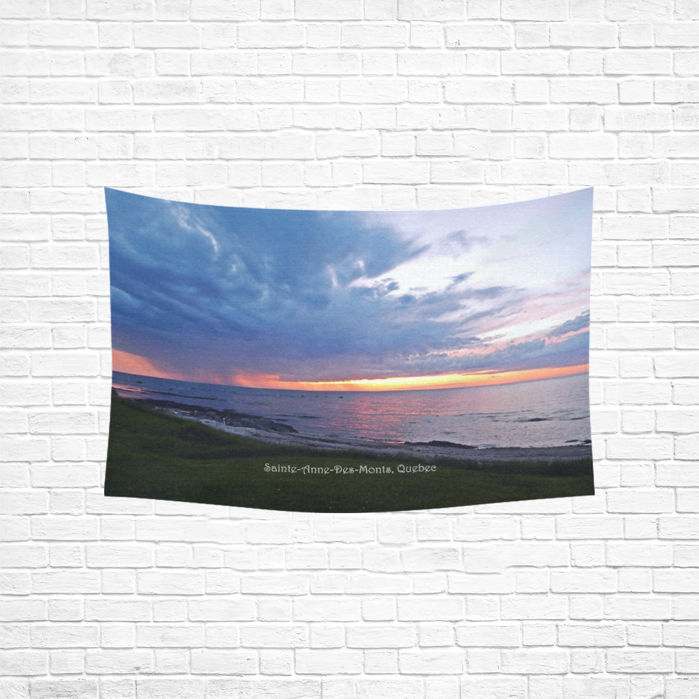 Sunset RainStorm Cotton Linen Wall Tapestry 60"x 40"