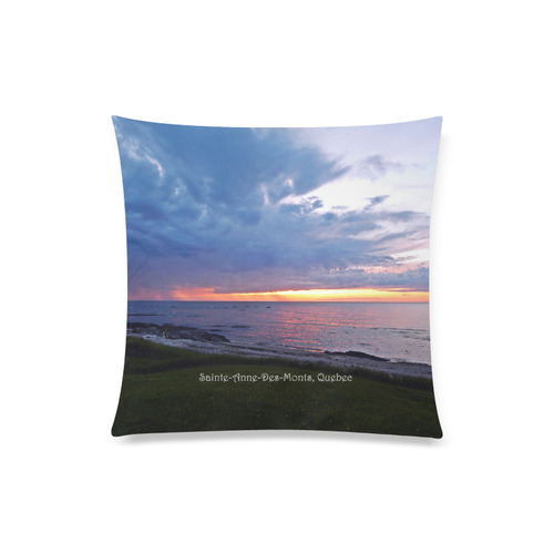 Sunset RainStorm Custom Zippered Pillow Case 20"x20"(Twin Sides)