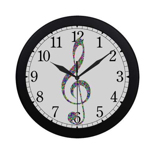 Abstract Triangle Music Note Circular Plastic Wall clock