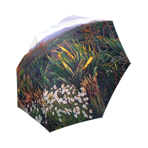 Ruapehu Sunset Flowers NZ Foldable Umbrella (Model U01)