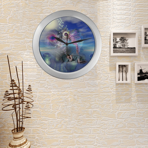 A novel can be a portal into parallel realities Silver Color Wall Clock