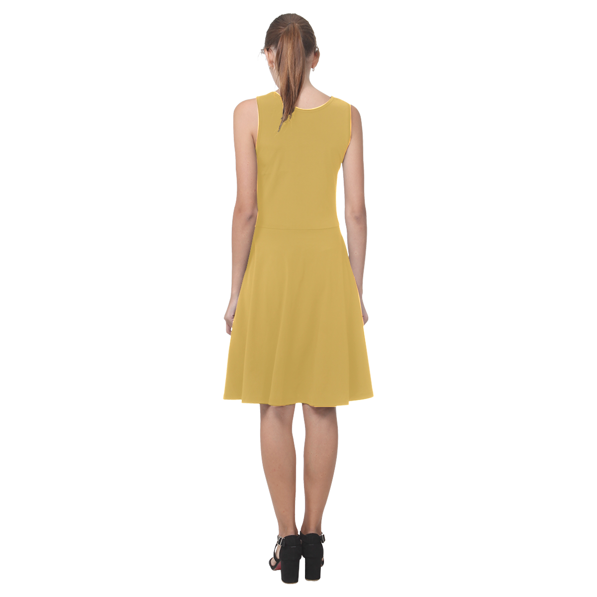 Spicy Mustard Atalanta Casual Sundress(Model D04)