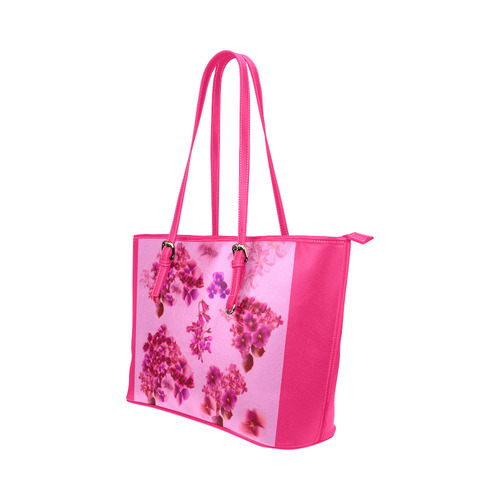 New! Fresh herbal pink designers Bag Collection 2016 / New artistic Bags in shop Leather Tote Bag/Small (Model 1651)