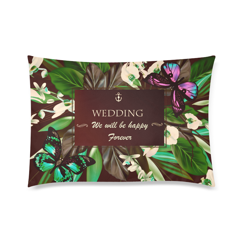 WEDDING Designers tropical Pillow : New arrival in Shop 2016 Custom Zippered Pillow Case 20"x30"(Twin Sides)