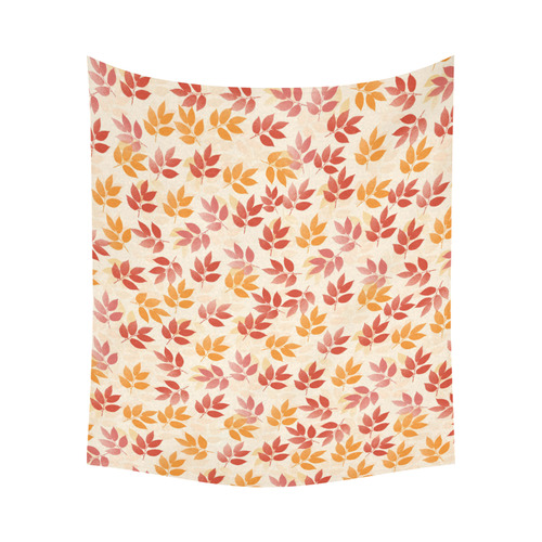 Autumn leaves pattern Cotton Linen Wall Tapestry 60"x 51"
