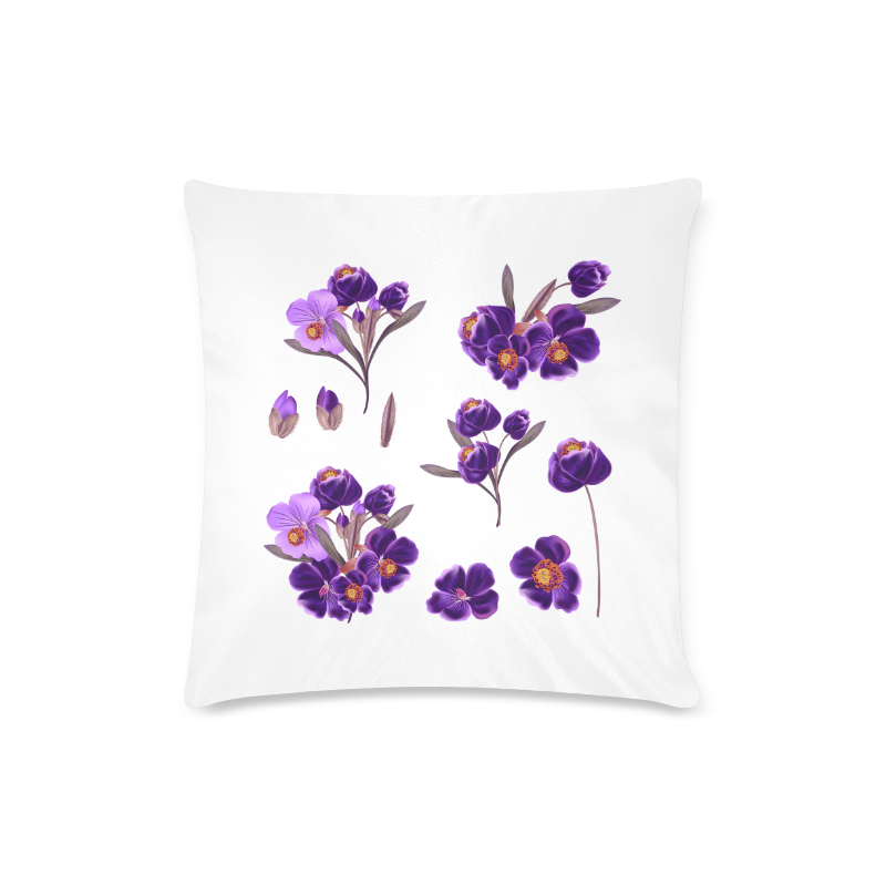 Vintage floral artistic Pillows edition 2016 Custom Zippered Pillow Case 16"x16"(Twin Sides)