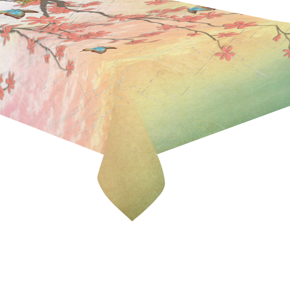 Ikebana show Cotton Linen Tablecloth 60"x 104"