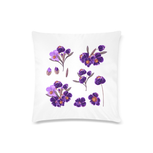 Vintage floral artistic Pillows edition 2016 Custom Zippered Pillow Case 16"x16"(Twin Sides)