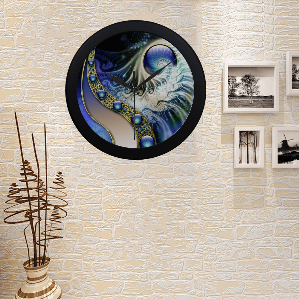 abstract fractal fantasy Circular Plastic Wall clock