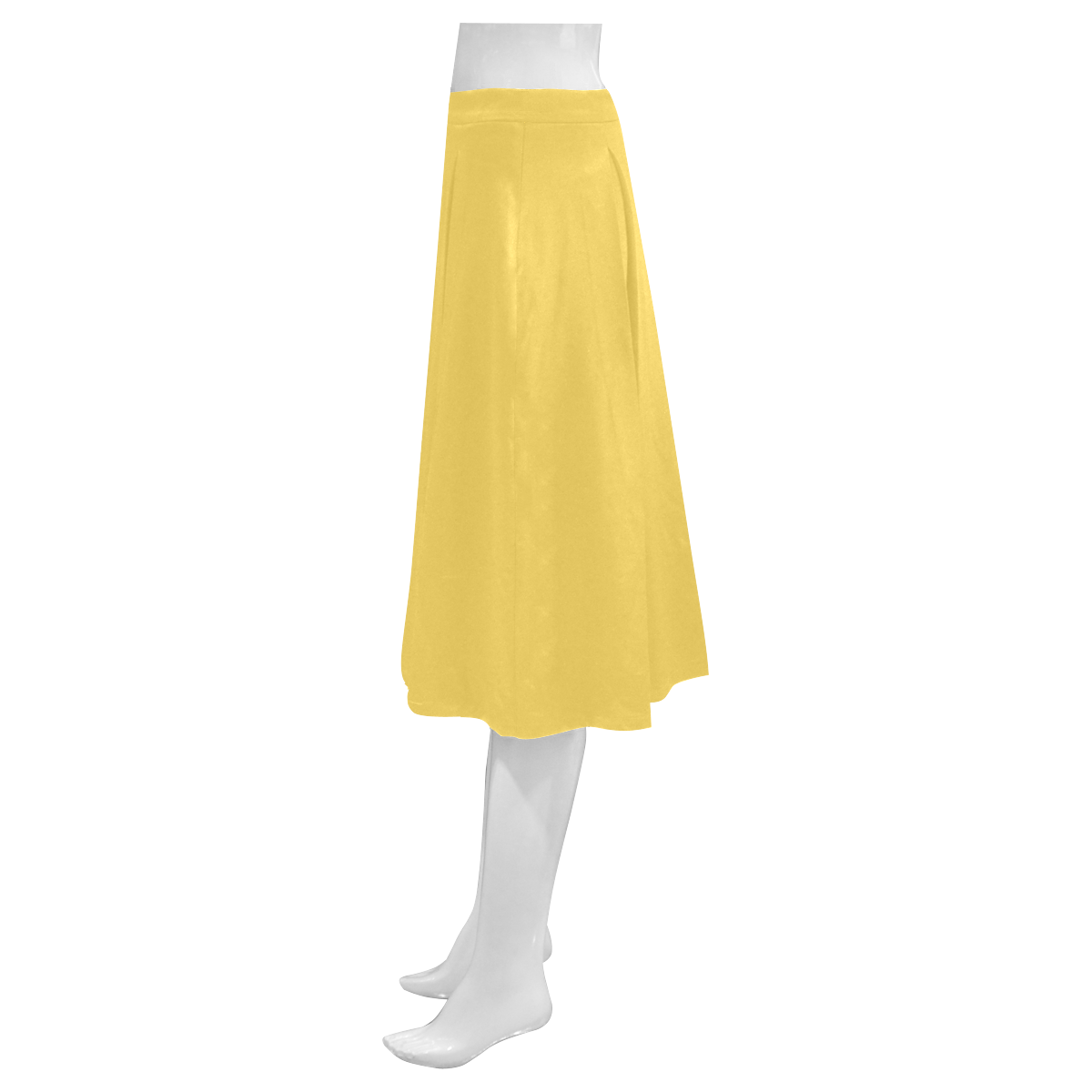 Primrose Yellow Mnemosyne Women's Crepe Skirt (Model D16)