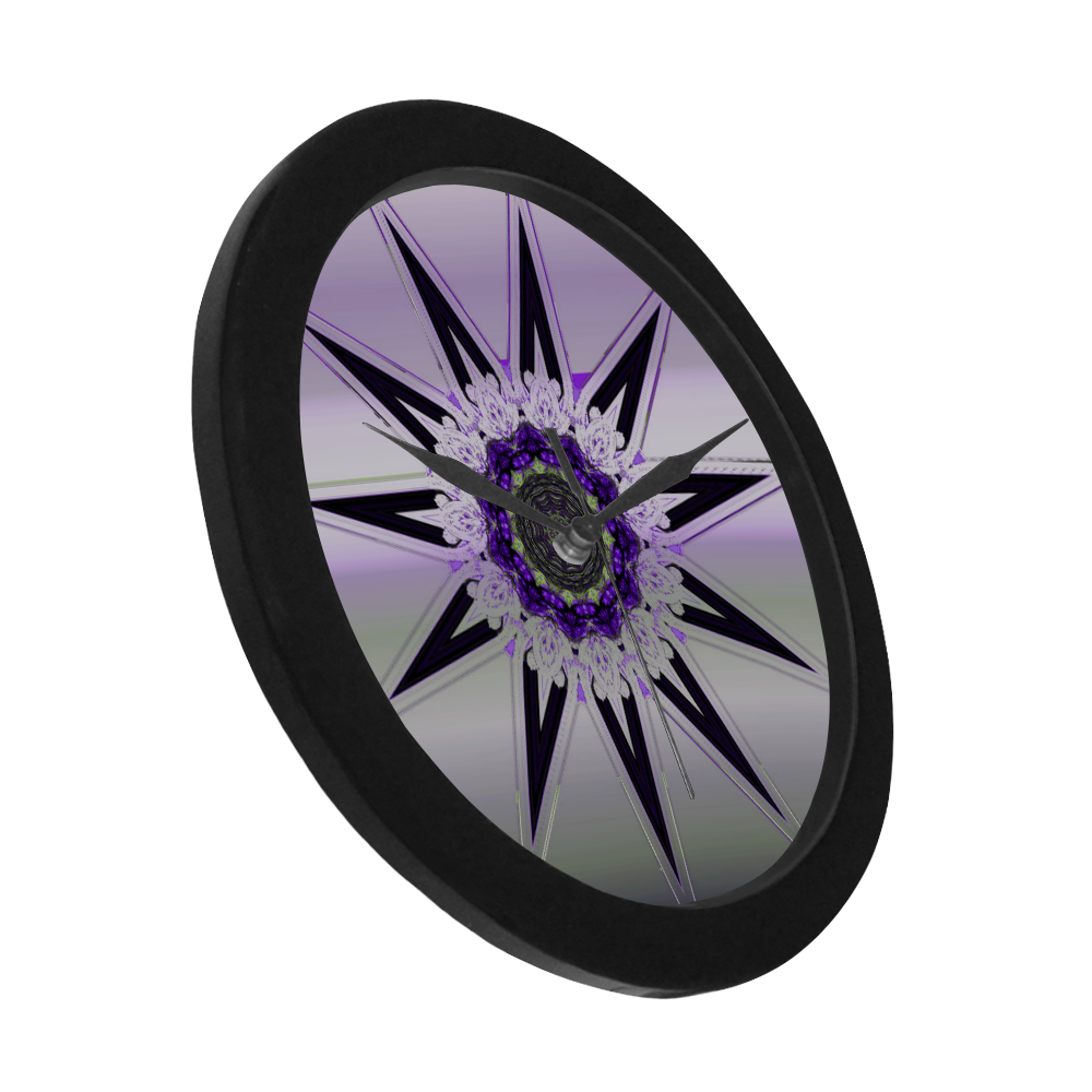 Purple Circle Circular Plastic Wall clock