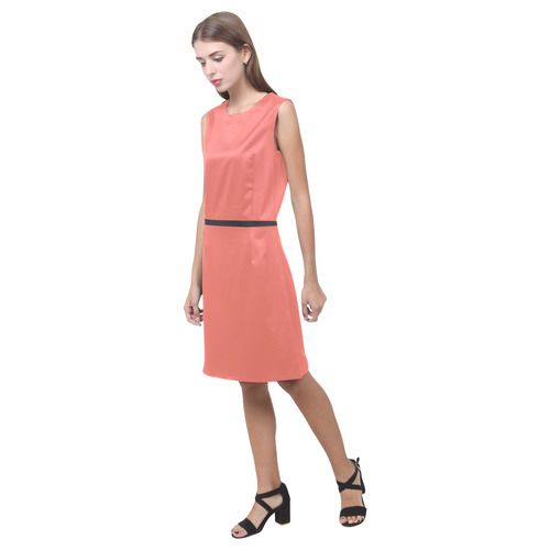 Peach Echo Eos Women's Sleeveless Dress (Model D01)