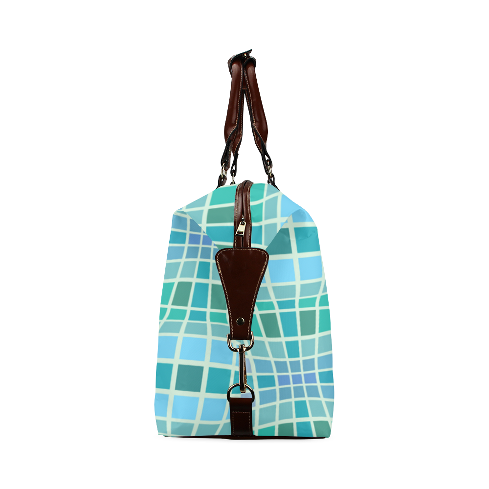 Blue green Classic Travel Bag (Model 1643) Remake