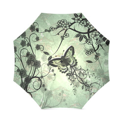 Butterflies and fantasy wood Foldable Umbrella (Model U01)