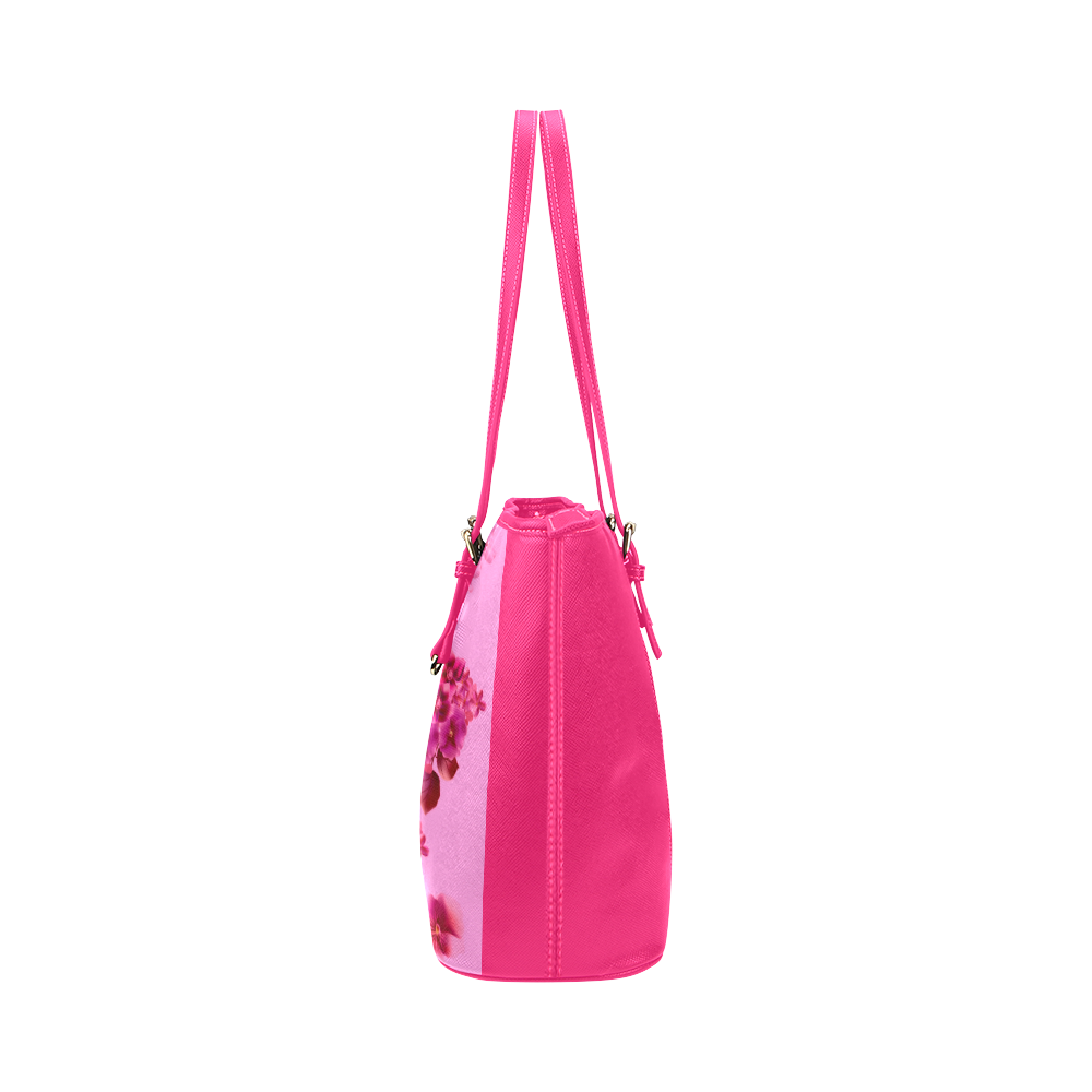 New! Fresh herbal pink designers Bag Collection 2016 / New artistic Bags in shop Leather Tote Bag/Small (Model 1651)
