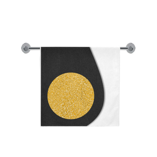 BORDER Black Gold WAVE STRIPES DOTS Bath Towel 30"x56"