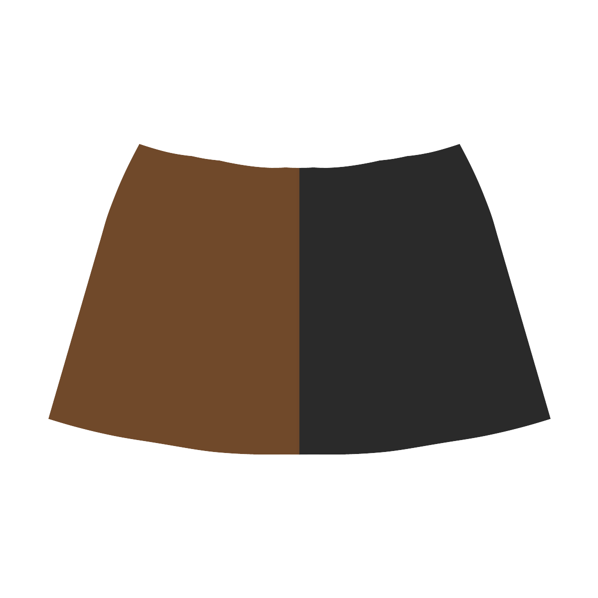 Only two Colors: Dark Brown - Black Mnemosyne Women's Crepe Skirt (Model D16)