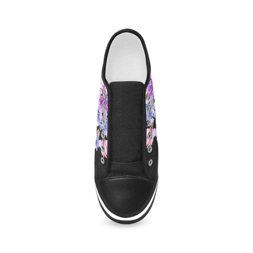 Cute artistic fashion Shoes edition : purple and white delicious Shoes 2016 Women's Canvas Zipper Shoes/Large Size (Model 001)