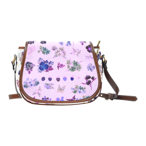 Fruit Berries and Herbs new Vintage Bag in shop / 2016 edition Saddle Bag/Small (Model 1649) Full Customization