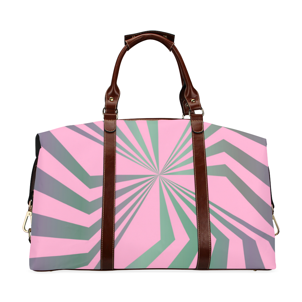 Pink Optic Classic Travel Bag (Model 1643) Remake